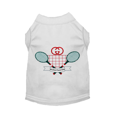 Gucchewi Tennis Club Shirt for Dogs - Bark Fifth Avenue white
