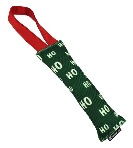 HO HO Holiday Dog Tug Toy - 8" Inch - American Dog