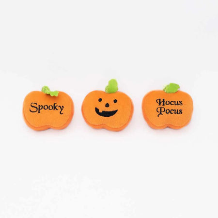 Halloween Miniz Pumpkin Dog Toys - 3 Pack - ZippyPaws