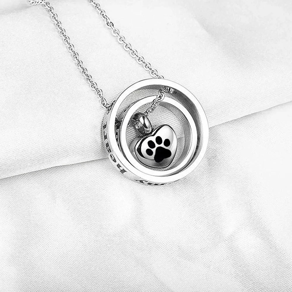 Heart Urn Necklace for Ashes - Stainless Steel Cremation Memorial Keepsake - Dog Store Online