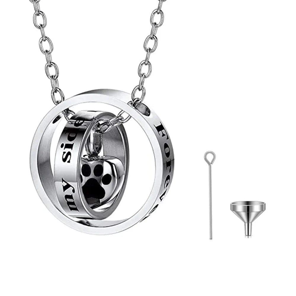 Heart Urn Necklace for Ashes - Stainless Steel Cremation Memorial Keepsake - Dog Store Online