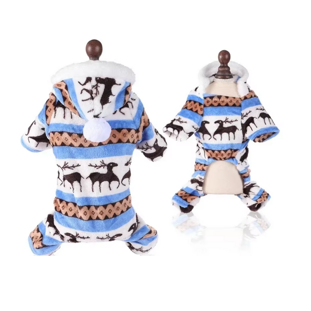 Hooded Dog Sleeper in Blue - Ideal for Small Dogs image 2
