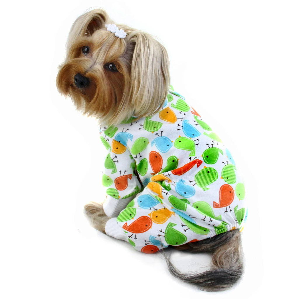 Knit Cotton Dog Pajamas with Early Birdies - Klippo Pet