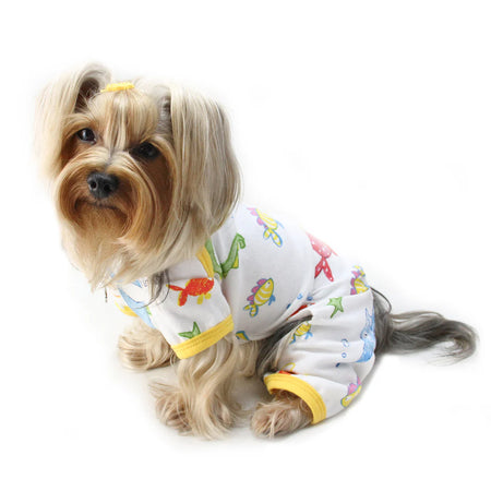 Knit Cotton Dog Pajamas with Ocean Pals - Klippo Pet with dog