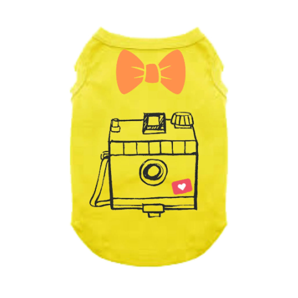 Let's Take a Selfie Dog Shirt - Bark Fifth Avenue yellow