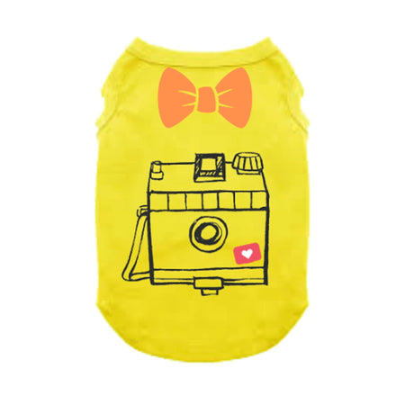Let's Take a Selfie Dog Shirt - Bark Fifth Avenue yellow