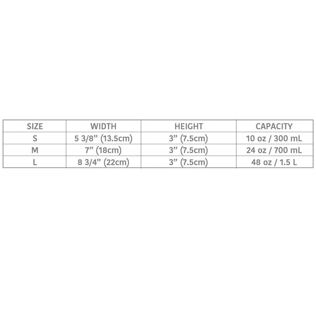 Mango Wood Single Dog Bowl - GF Pet size chart