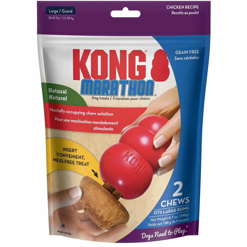 Marathon Chicken Dog Chews - Large - 2pk - KONG®