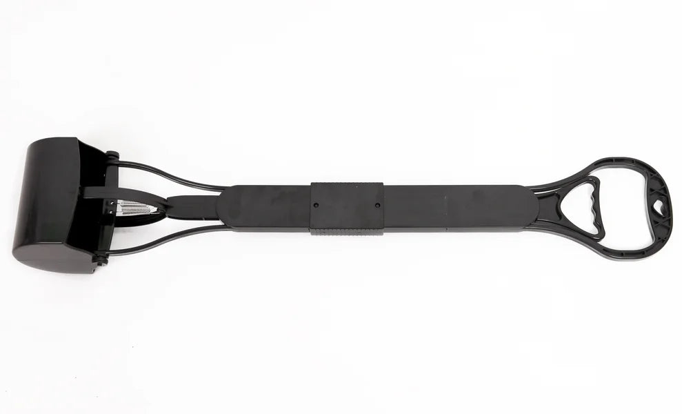 Black metal bottle opener on a white background