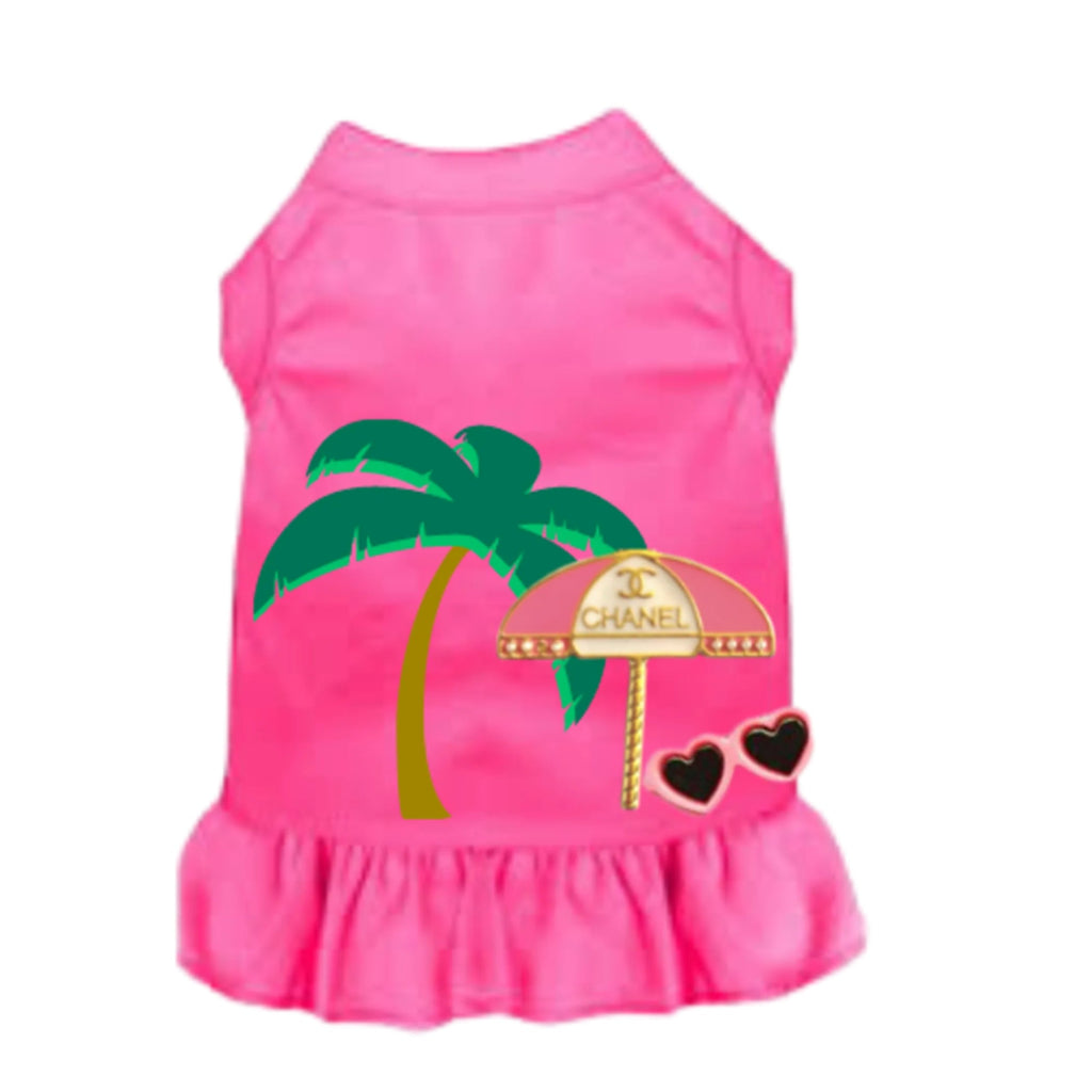 My CC Summer Vacation Dress for Dogs - Bark Fifth Avenue hot pink