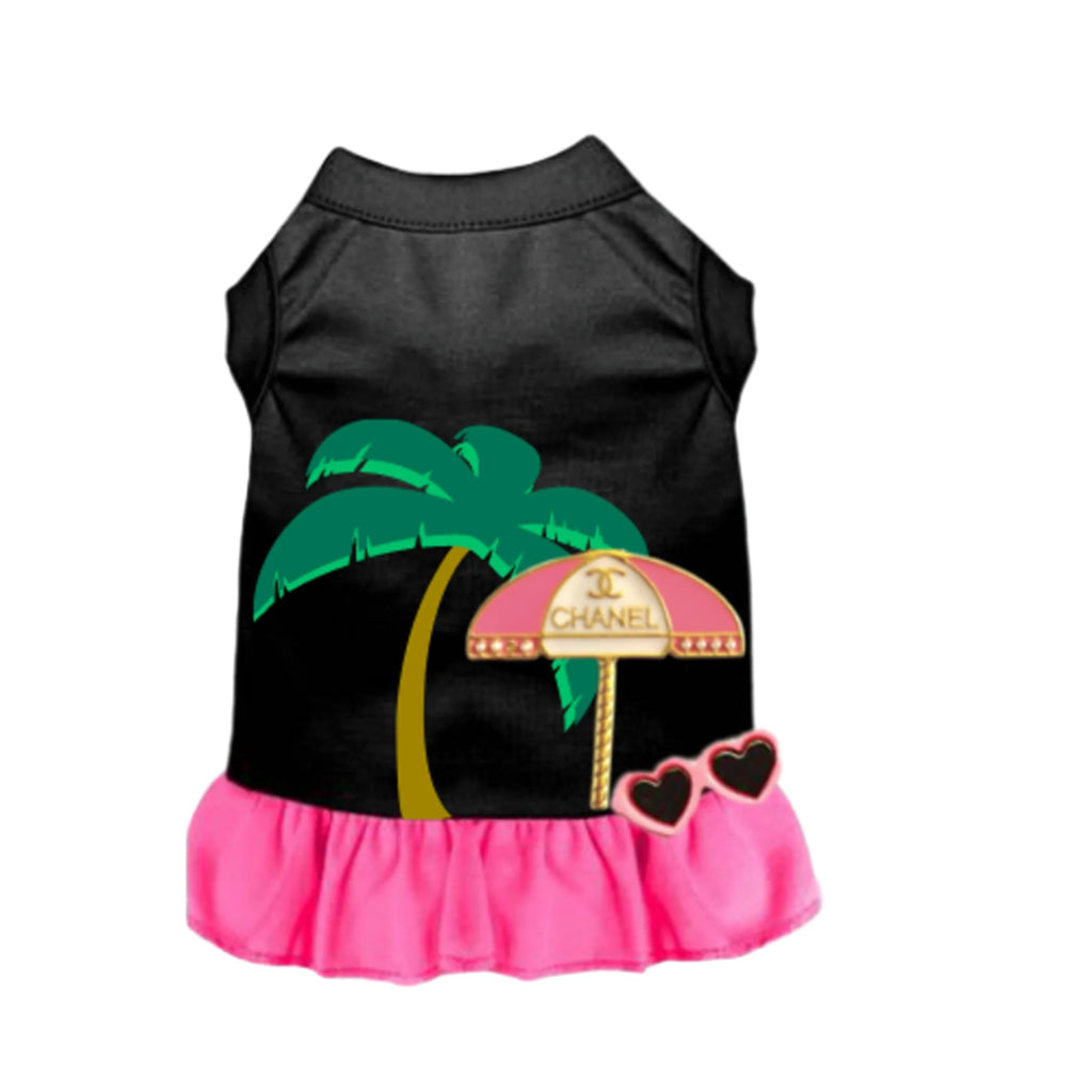 My CC Summer Vacation Dress for Dogs - Bark Fifth Avenue pink ruffle