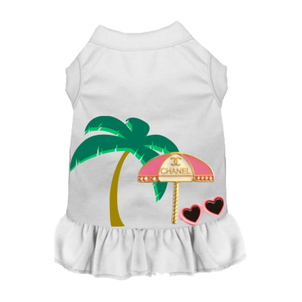 My CC Summer Vacation Dress for Dogs - Bark Fifth Avenue white