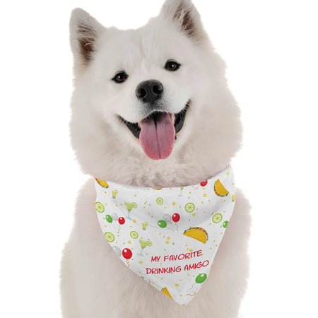 "My Favorite Drinking Amigo" Dog bandana - Bandoggies