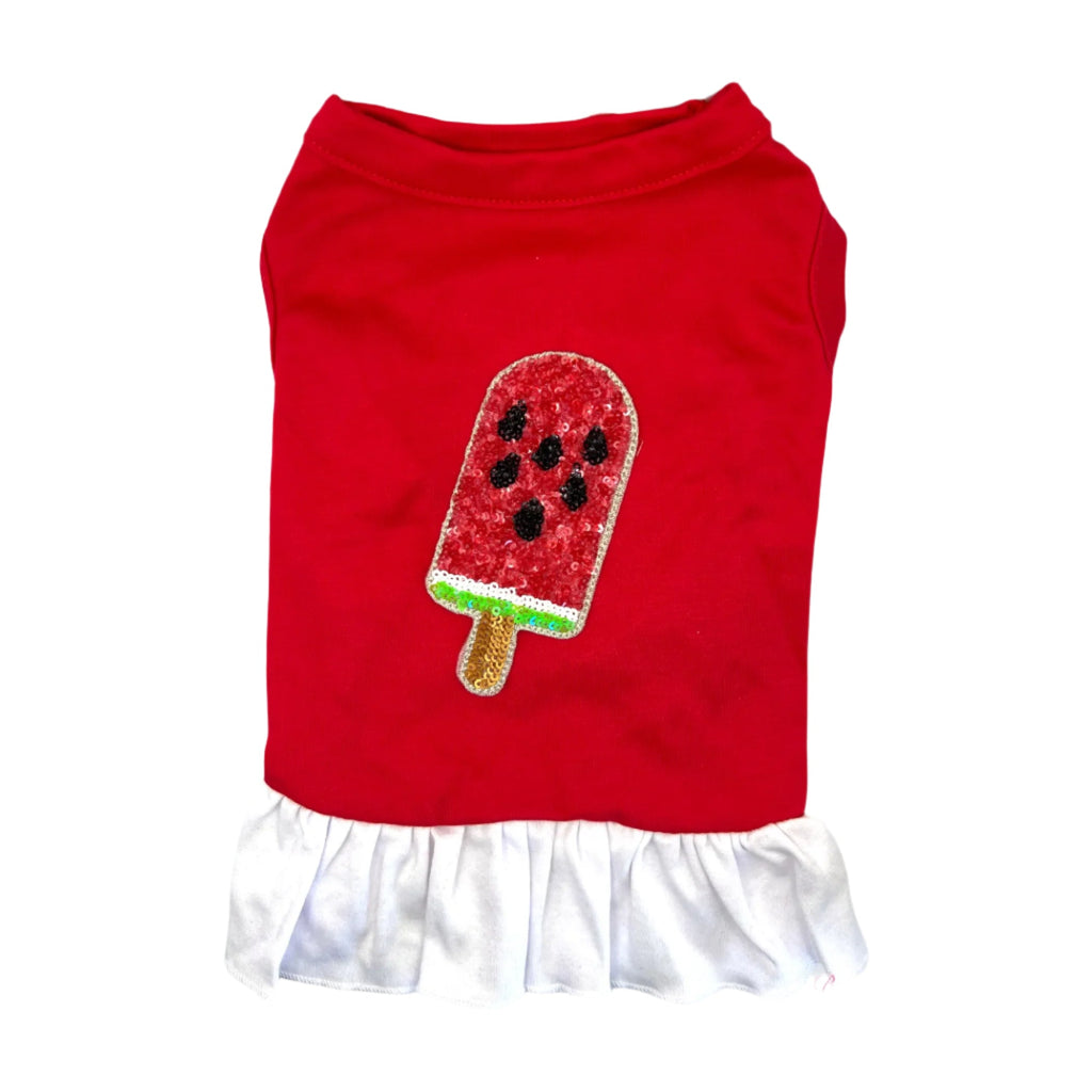 My Favorite Summer Watermelon Dog Dress - Bark Fifth Avenue red