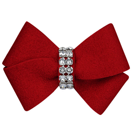 Nouveau Bow Hair Accessory for Dogs - Susan Lanci Designs red