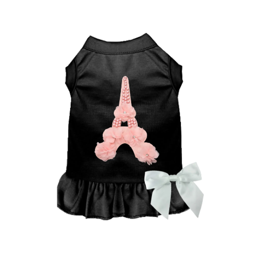 Oh, Paris Pink Eiffel Tower Dog Dress - Bark Fifth Avenue black