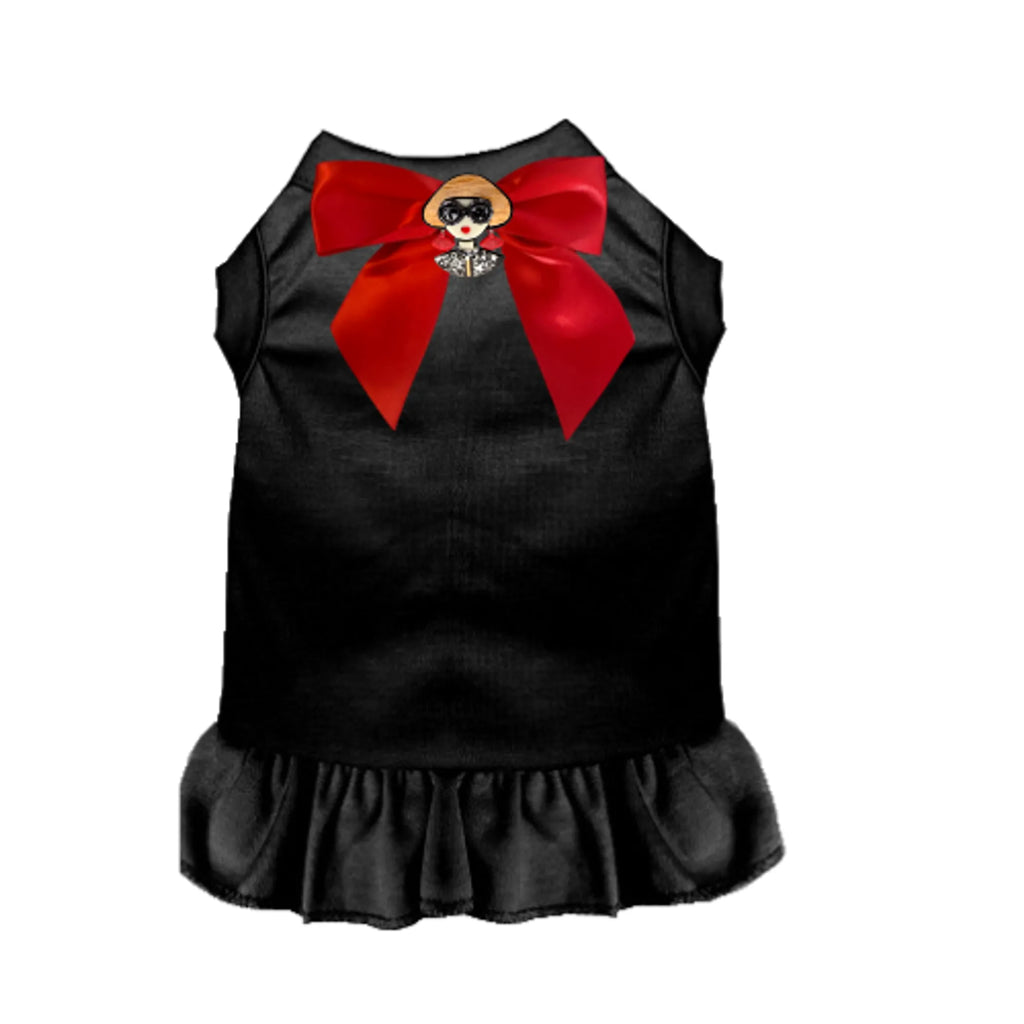 Oh So Vogue Brooch Dog Dress - Bark Fifth Avenue black