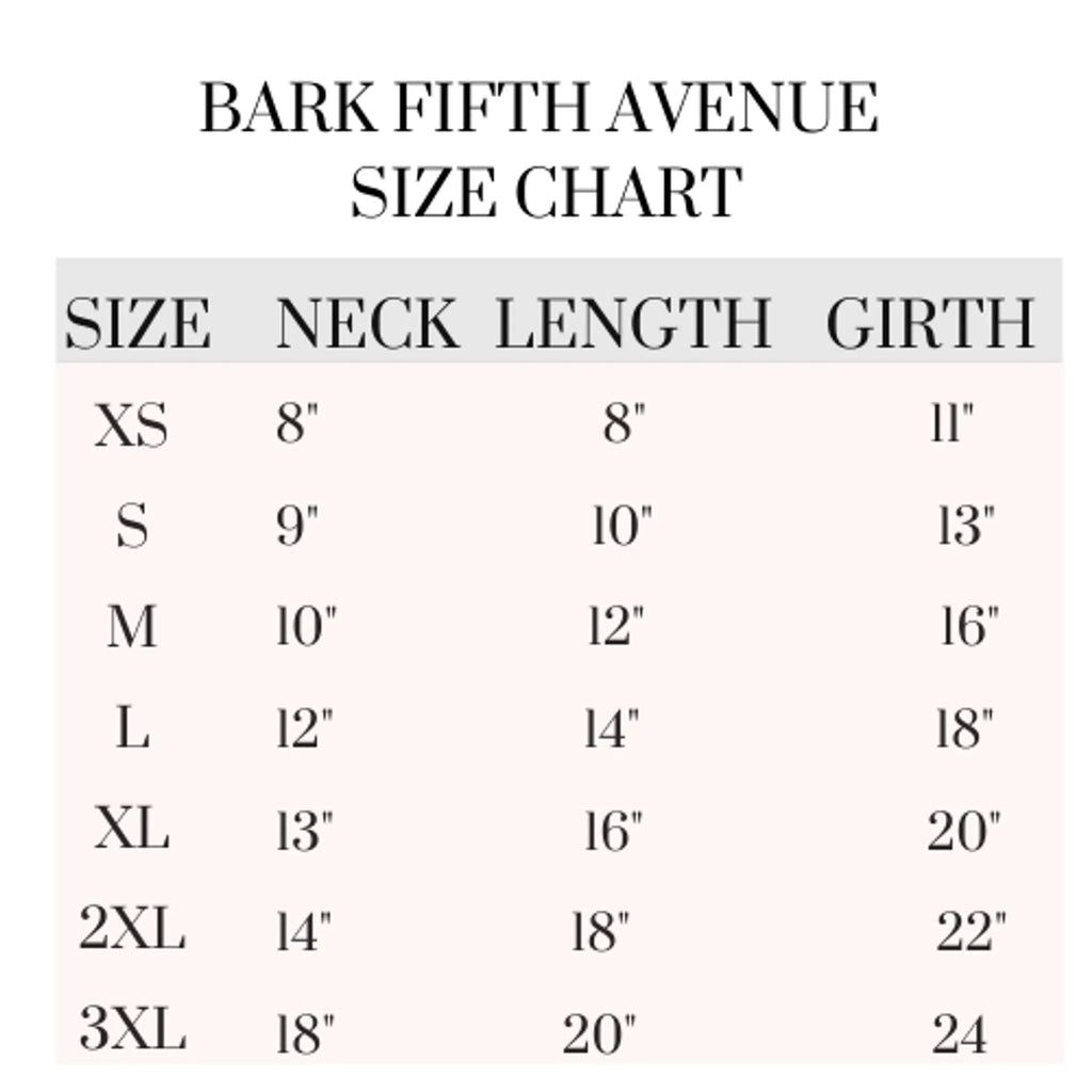 Palm Tree Tank Top for Dogs - Bark Fifth Avenue sizing