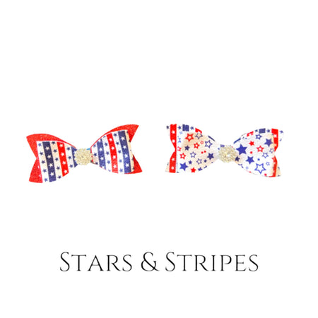 Patriotic Hair Clips for Dogs - Stars & Stripes - Bark Fifth Avenue