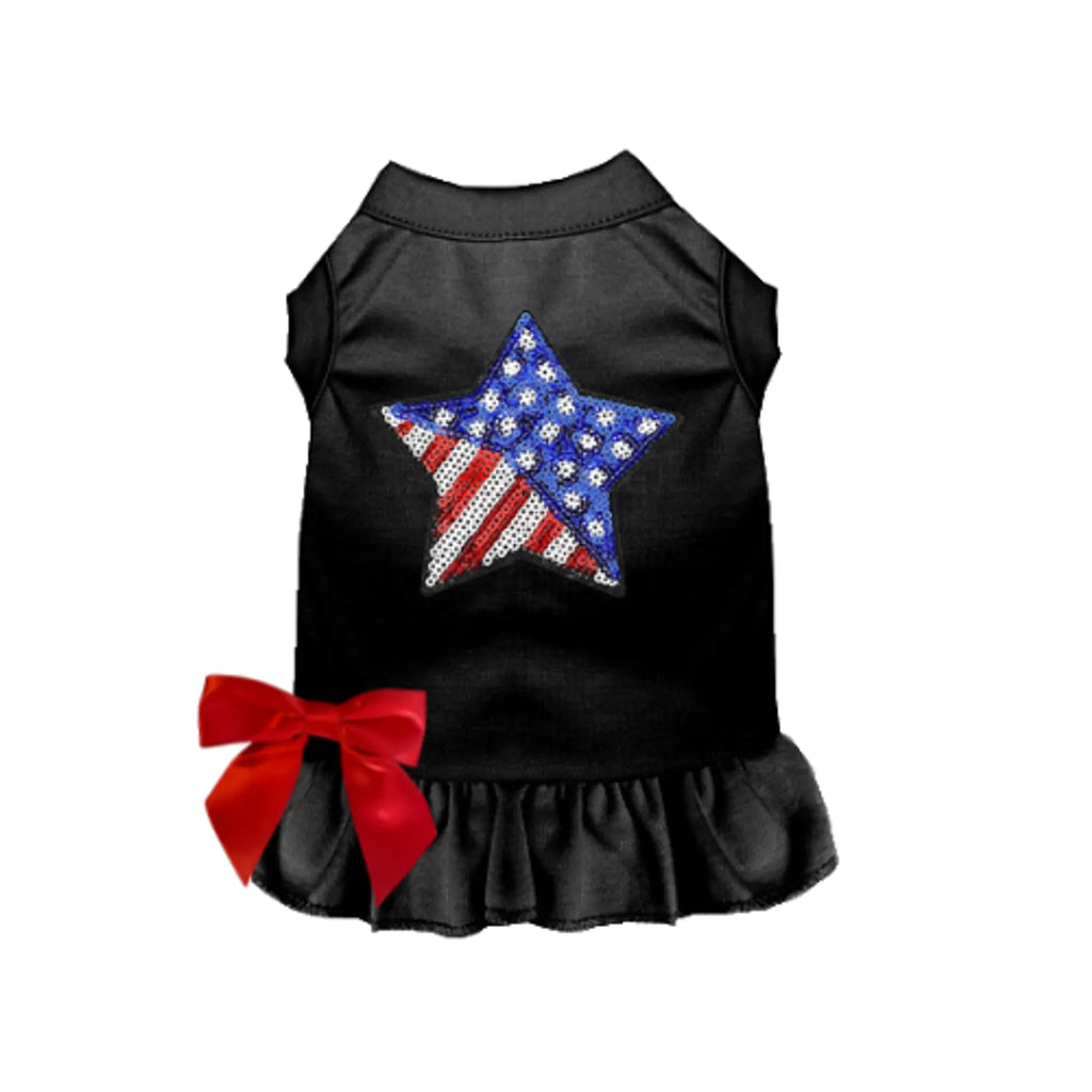 Patriotic Star Dog Dress - Bark Fifth Avenue black
