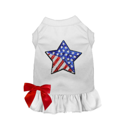 Patriotic Star Dog Dress - Bark Fifth Avenue white