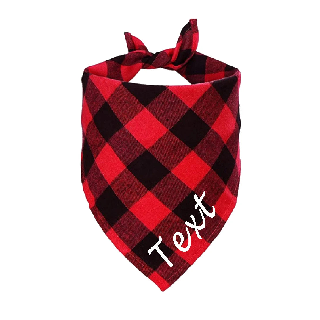 Personalized_Buffalo_Plaid_Dog_Bandanas_red