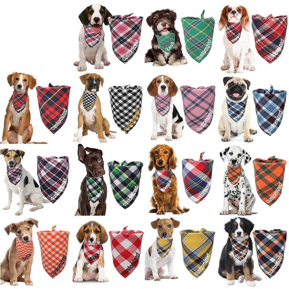 Personalized_Plaid_Dog_Bandana_dogs_with_several_options