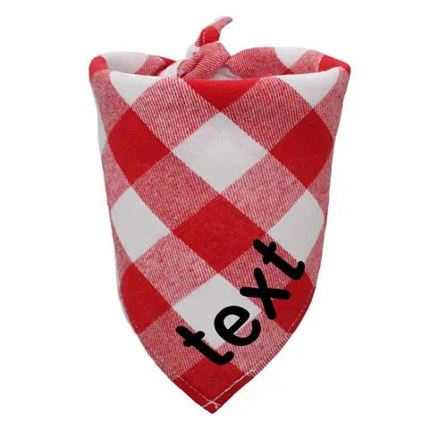 Personalized_Plaid_Dog_Bandana_red