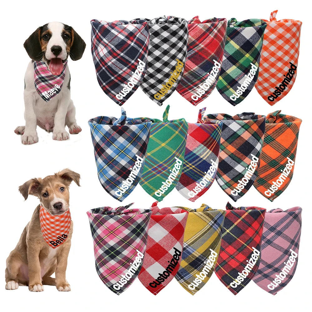 Personalized_Plaid_Dog_Bandana_showcase_image