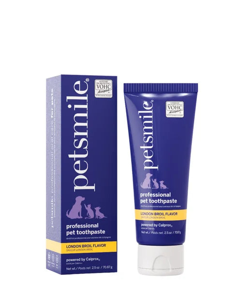 Petsmile professional pet toothpaste with packaging on a white background