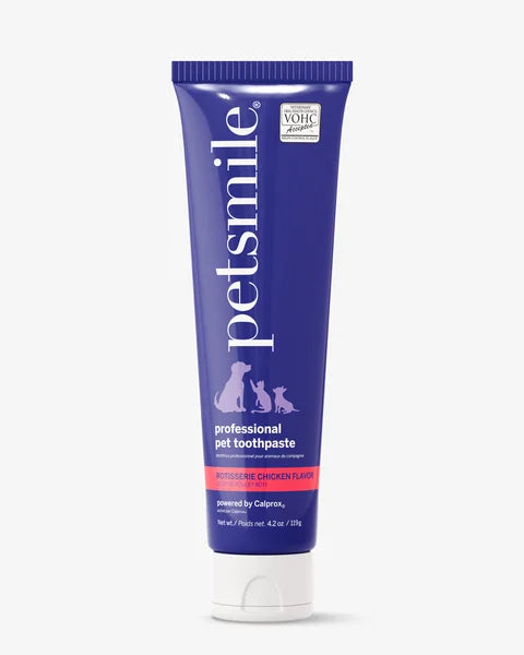 Petsmile pet toothpaste tube on a white background