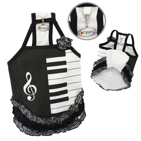 Piano Dress with Ruffles for Dogs - Klippo Pet layout