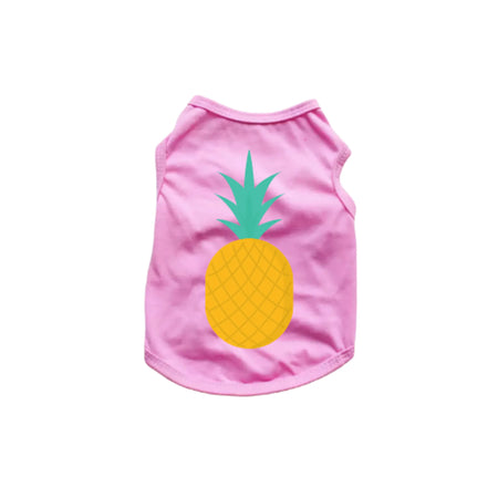 Pineapple Dog Tank Top - Bark Fifth Avenue pink