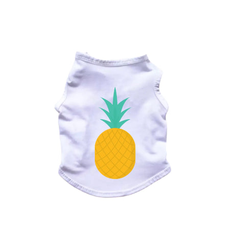 Pineapple Dog Tank Top - Bark Fifth Avenue white