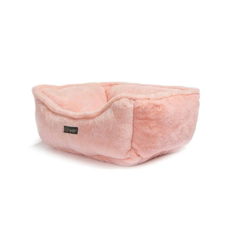 Pink Cloud Reversible Dog Bed - NANDOG side view