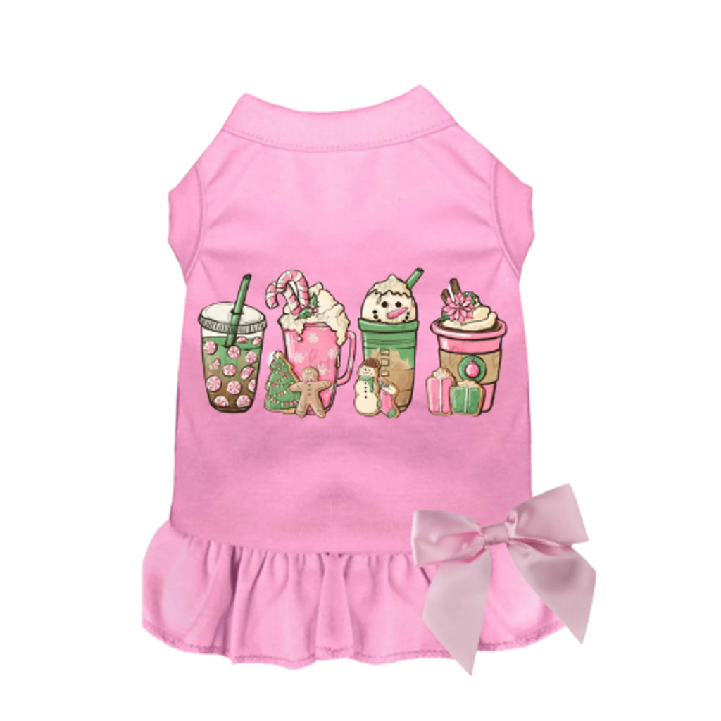 Pink Holiday Fun Festive Dog Dress - Bark Fifth Avenue pink