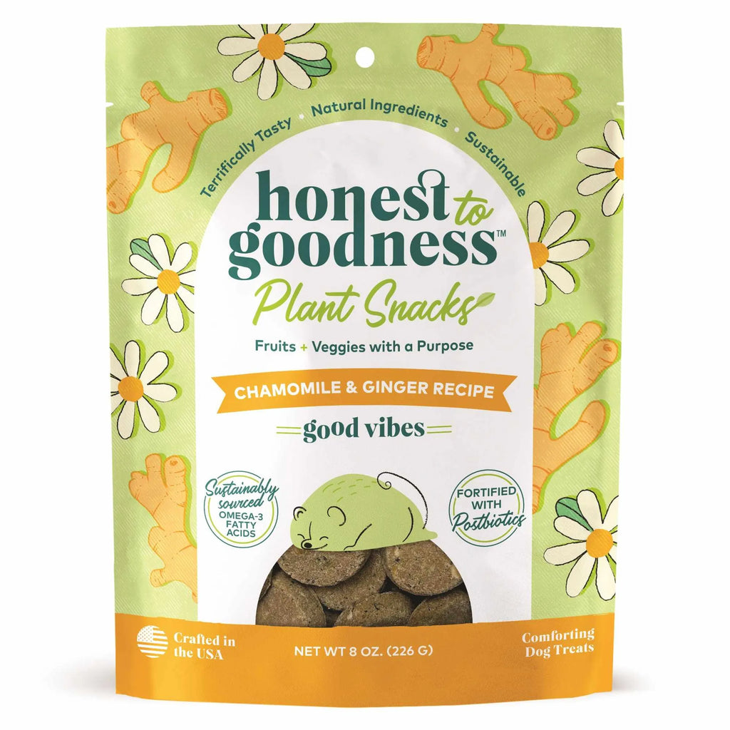 Plant Based Chamomile & Ginger Recipe Dog Treats - 8oz - Honest To Goodness(TM)