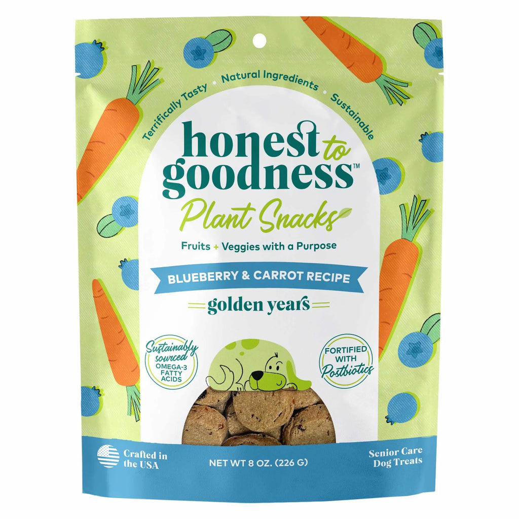 Plant Based Golden Years Blueberry & Carrot Recipe Dog Treats - 8oz - Honest To Goodness(TM)