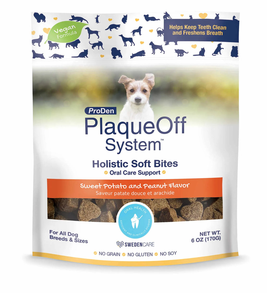 PlaqueOff Holistic Soft Bites for Dog Oral Care Support - ProDen