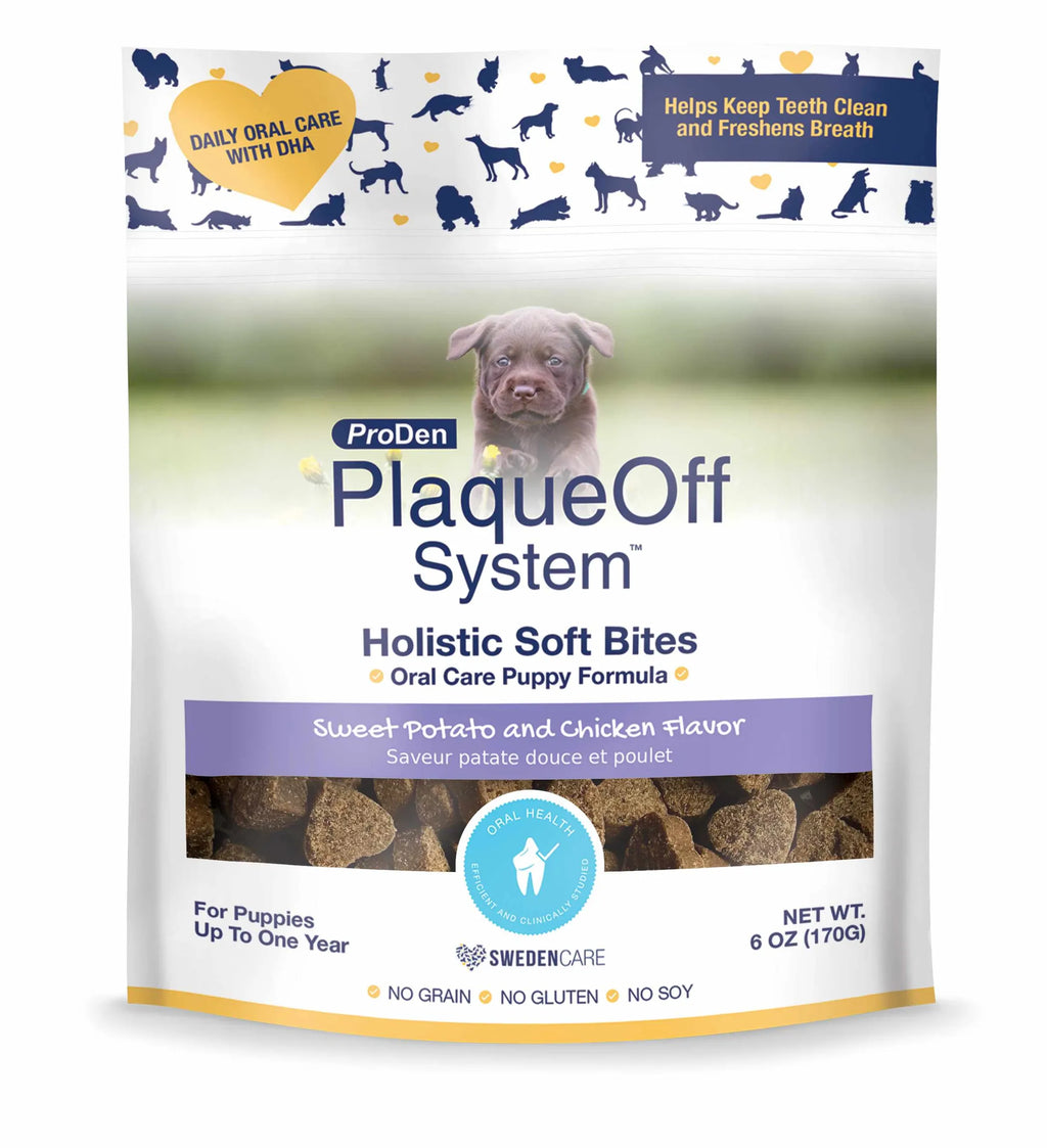 PlaqueOff Holistic Soft Bites for Oral Care - Puppy Formula - ProDen
