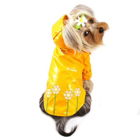 Raincoat with Cotton Lining for Dogs - Polka Dots & Daisies - Klippo Pet