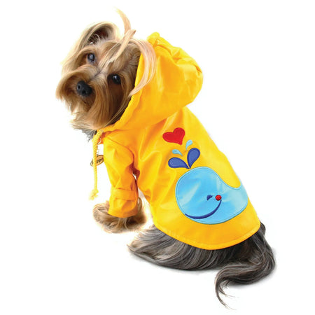 Raincoat with Cotton Lining for Dogs - Splashing Whale - Klippo Pet