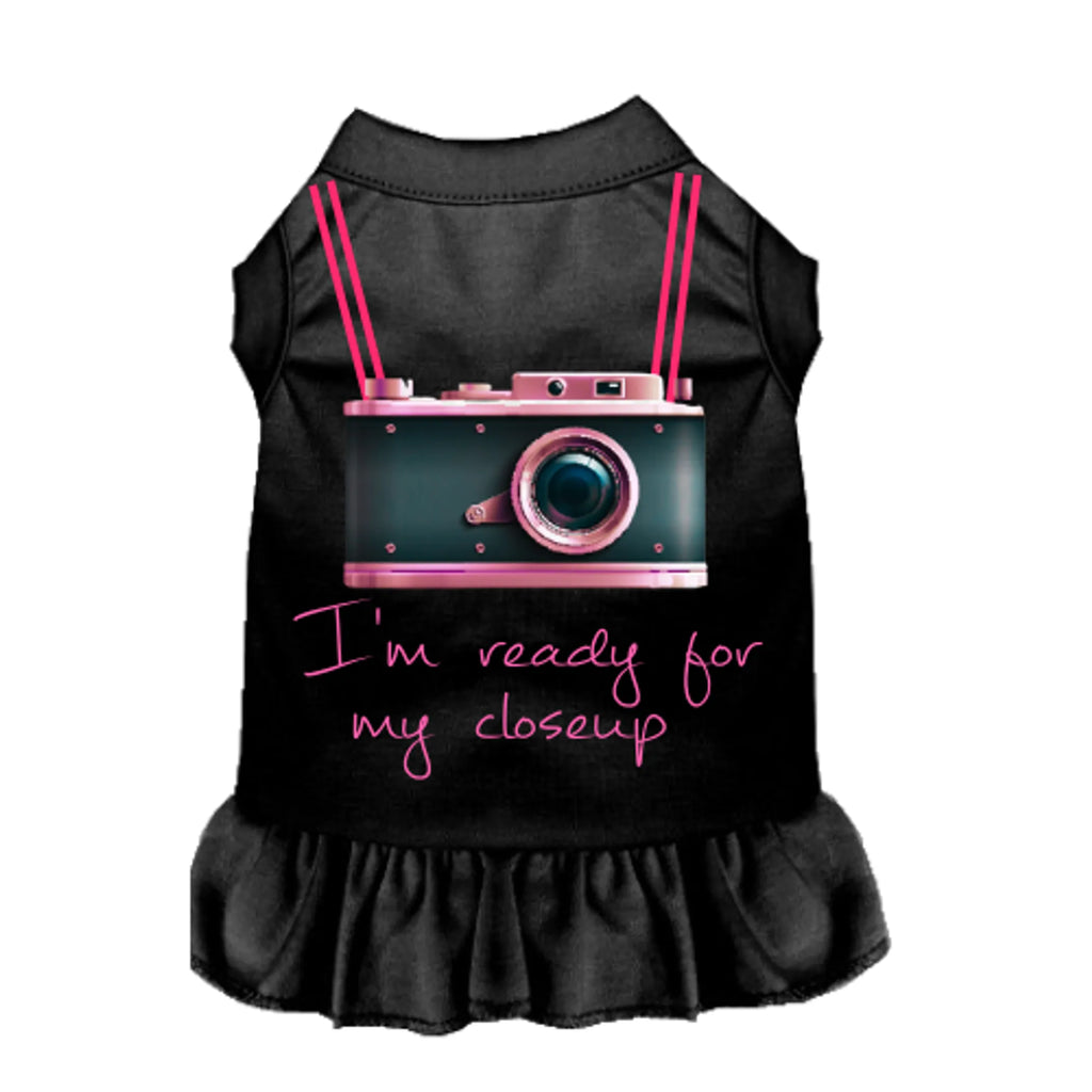 Ready For My Closeup Dog Dress - Bark Fifth Avenue black