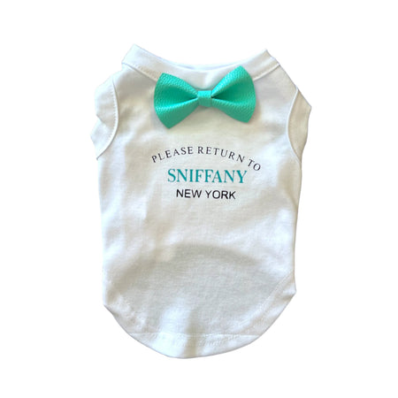 Return to Sniffany Luxury Dog Tee with Bow - Bark Fifth Avenue