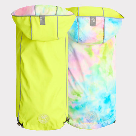 Reversible Dog Raincoat - GF Pet neon yellow
