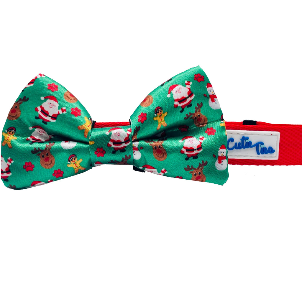 Seasonal and More Dog Bow Tie - Cutie Ties  christmas green