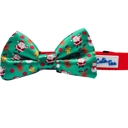 Seasonal and More Dog Bow Tie - Cutie Ties  christmas green