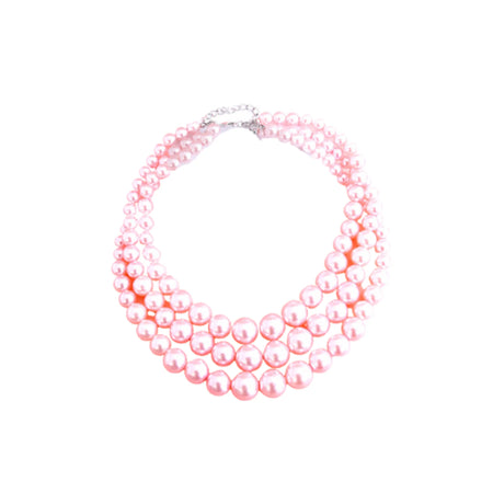 Silver & Light Pearl Graduated Multi-Strand Necklace for Dogs - Bark Fifth Avenue