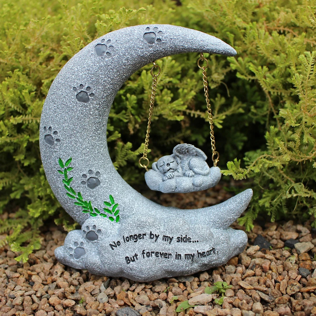 Sleeping Dog Memorial Statue – Angelic Pet Memorial Stone for Dog Bereavement - Dog Store Online