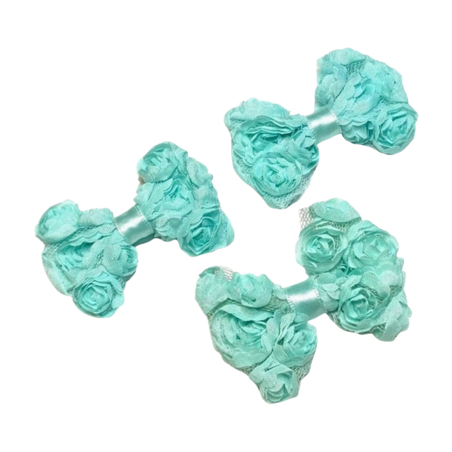 Sniffany Chiffon Bow for Dogs - Teal / Turquoise - Bark Fifth Avenue